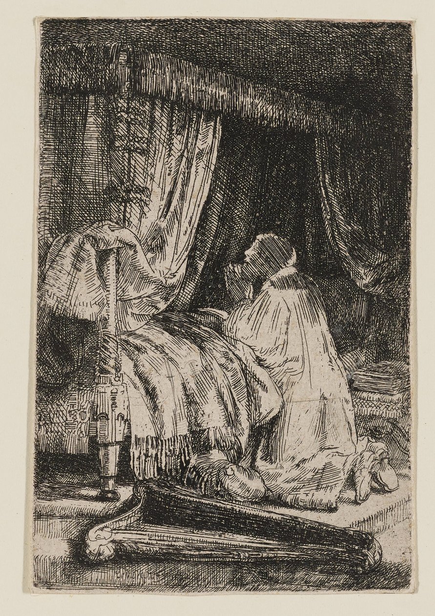 Davide in preghiera da Rembrandt van Rijn