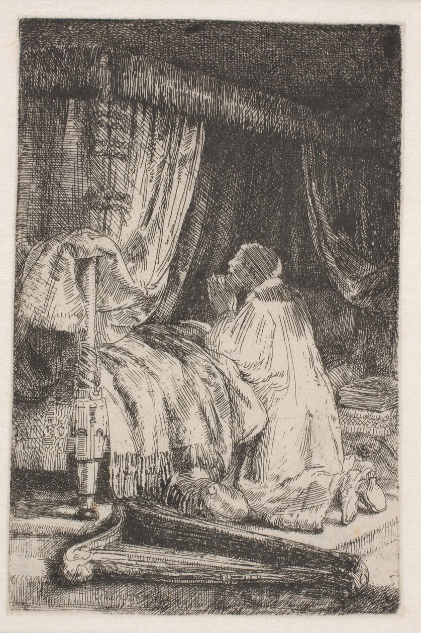 Davide in preghiera da Rembrandt van Rijn