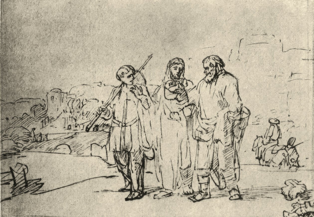La strada per Emmaus da Rembrandt van Rijn