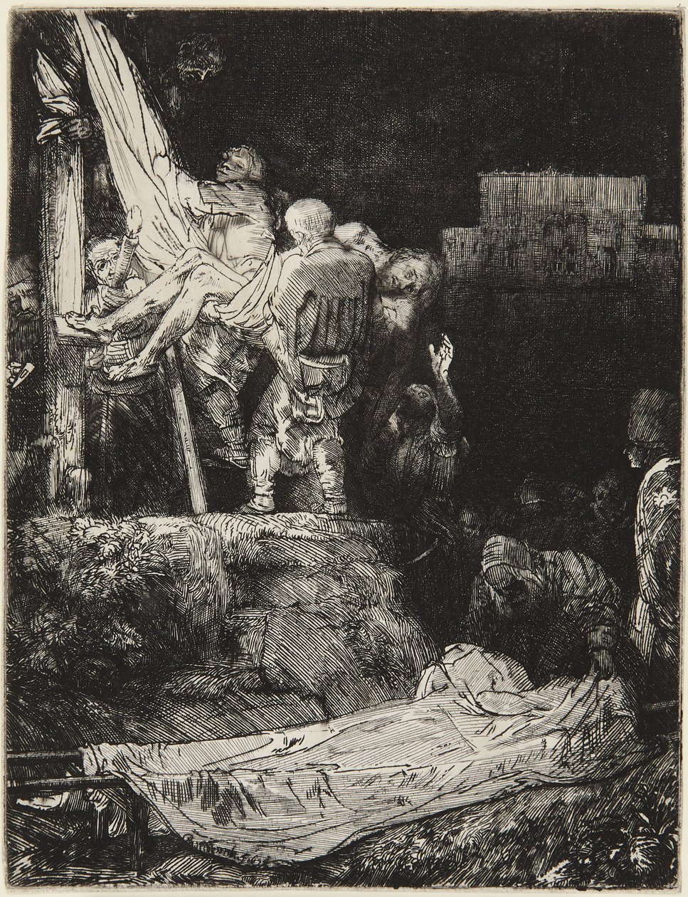 La Deposizione dalla Croce alla luce delle torce da Rembrandt van Rijn