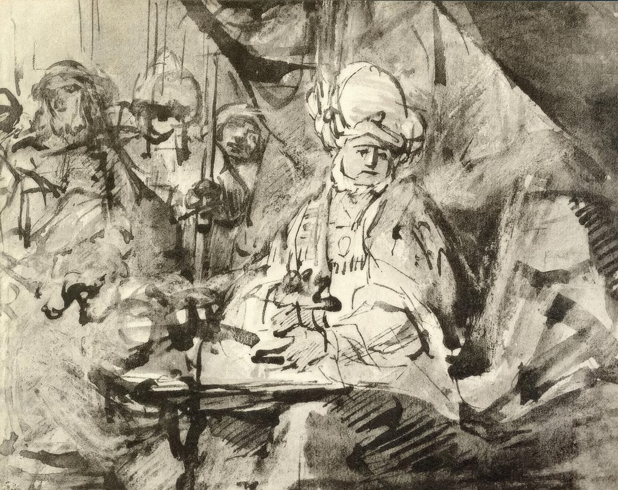 Il lavaggio delle mani di Pilato da Rembrandt van Rijn