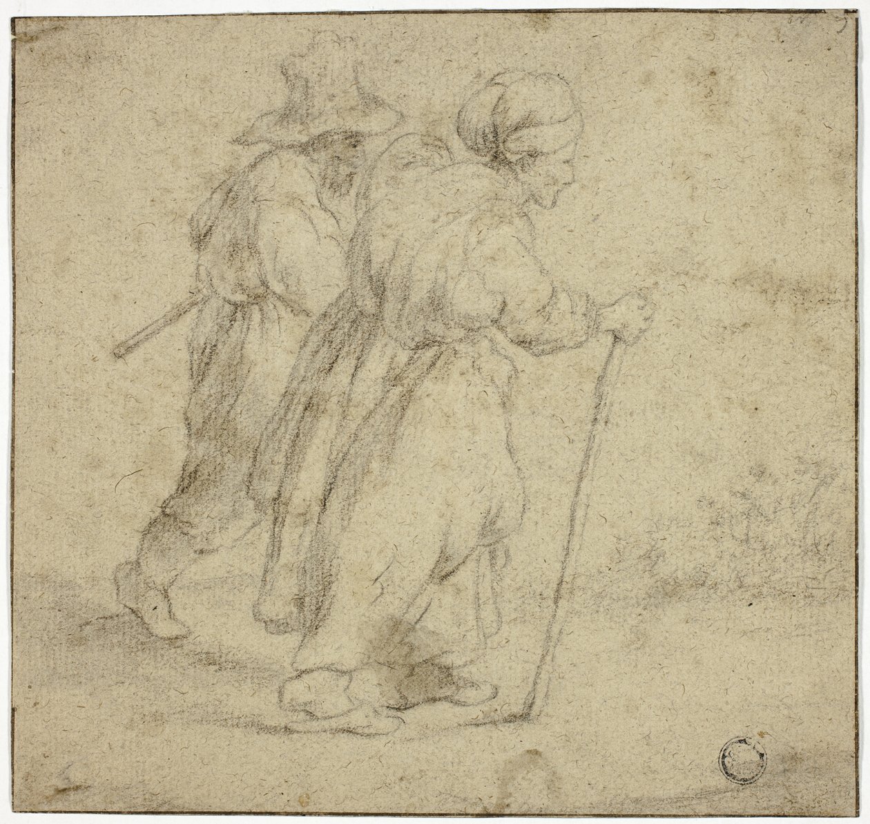 Coppia di contadini anziani da Rembrandt van Rijn