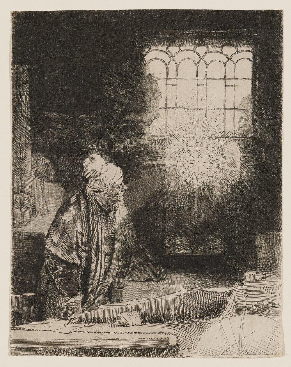 Faust (Lo studioso nel suo studio) da Rembrandt van Rijn