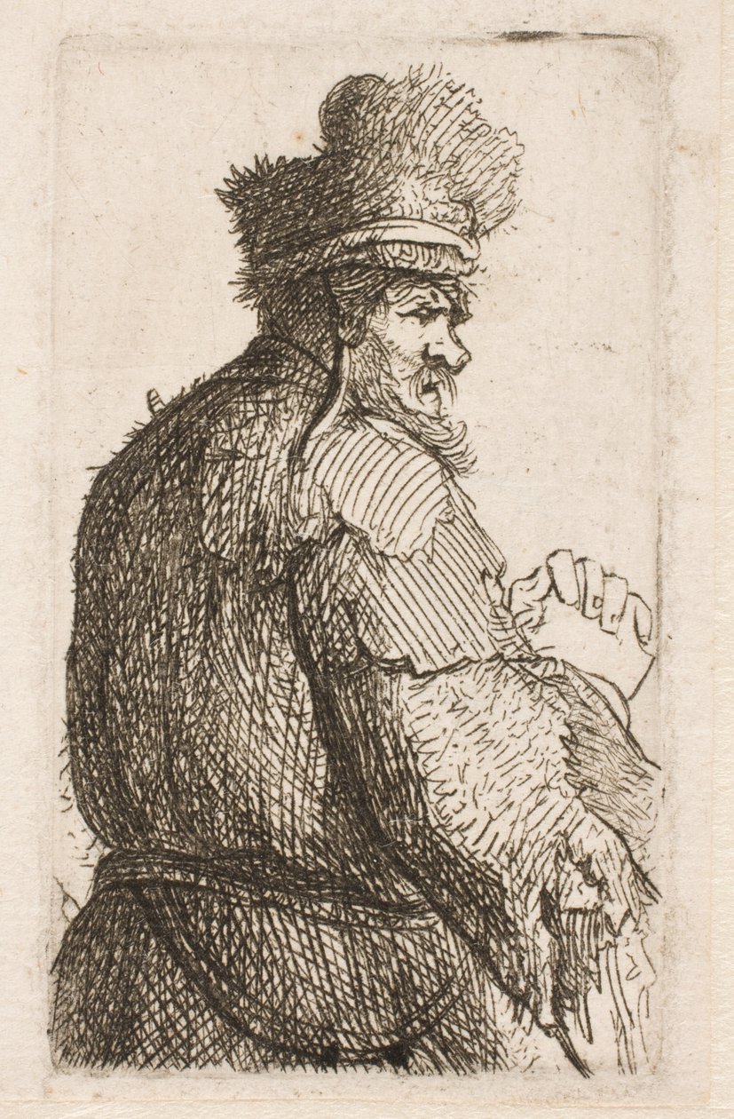 Vecchio visto da dietro da Rembrandt van Rijn