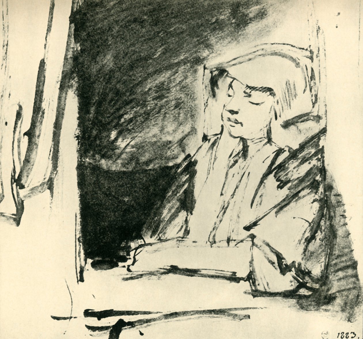 Ragazza addormentata in una finestra, c1655, 1943 da Rembrandt van Rijn