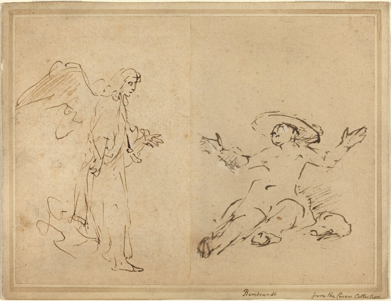 Agar seduta alla fontana da Rembrandt van Rijn
