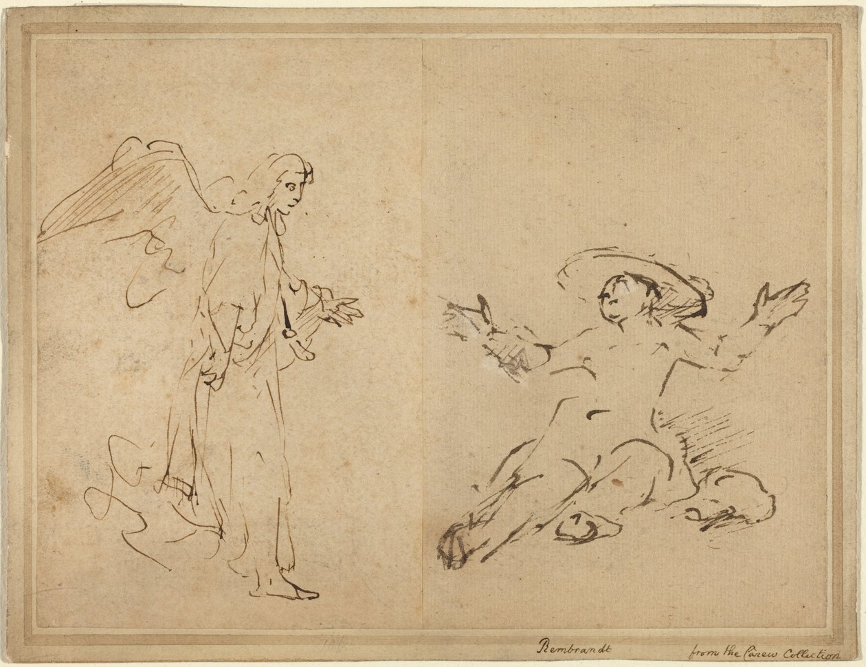 Agar seduta presso la fontana da Rembrandt van Rijn