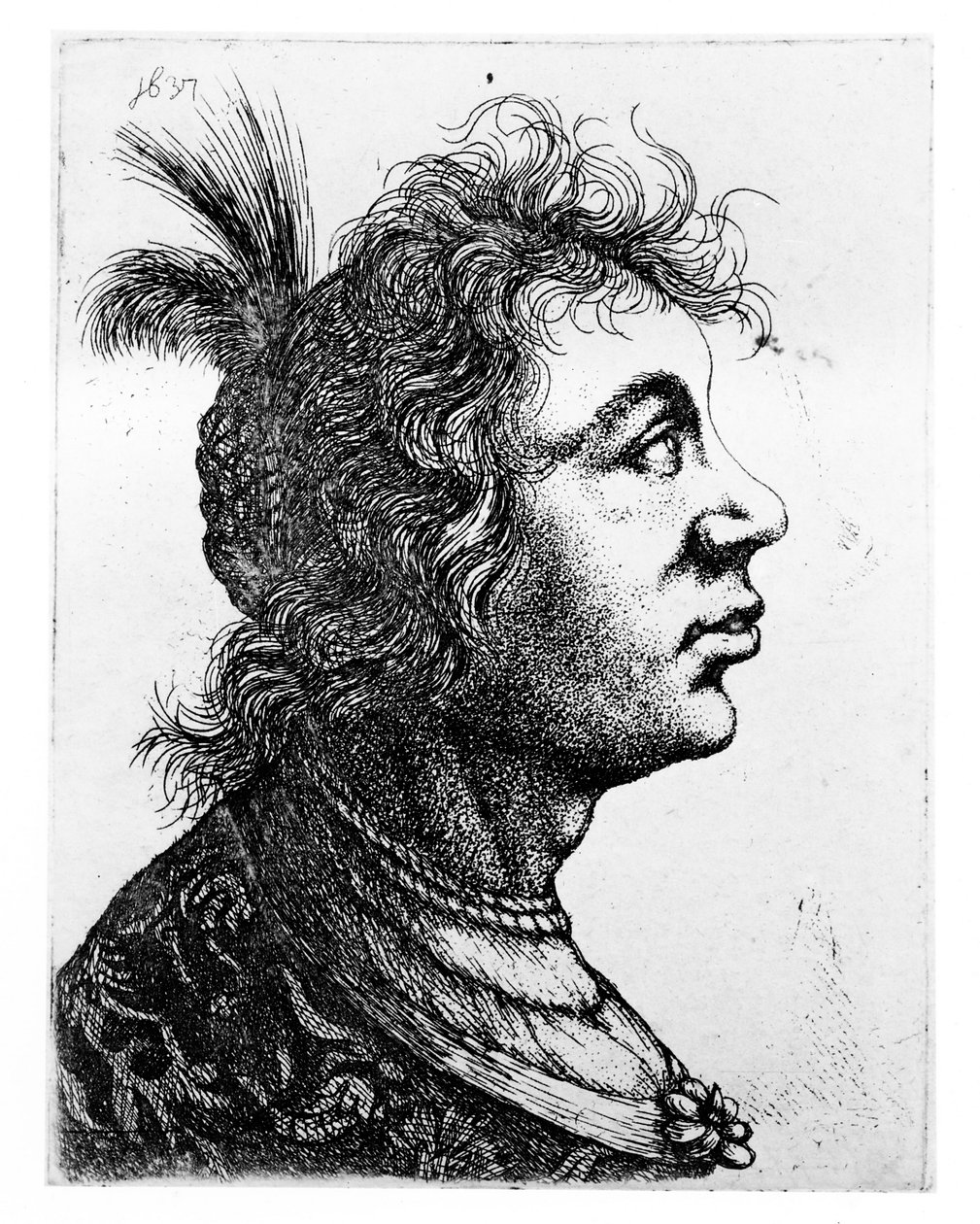 Testa di una donna da Rembrandt van Rijn