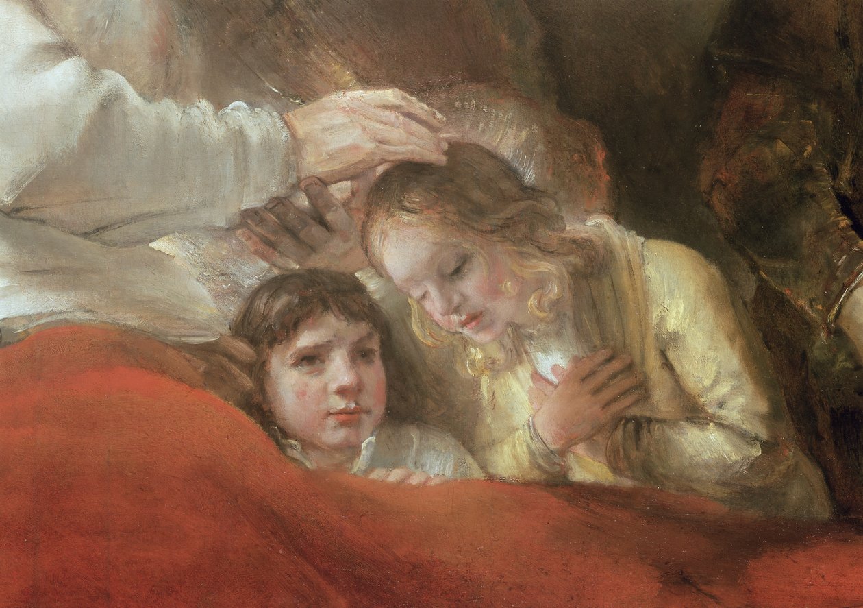 Giacobbe benedice i figli di Giuseppe (dettaglio) da Rembrandt van Rijn