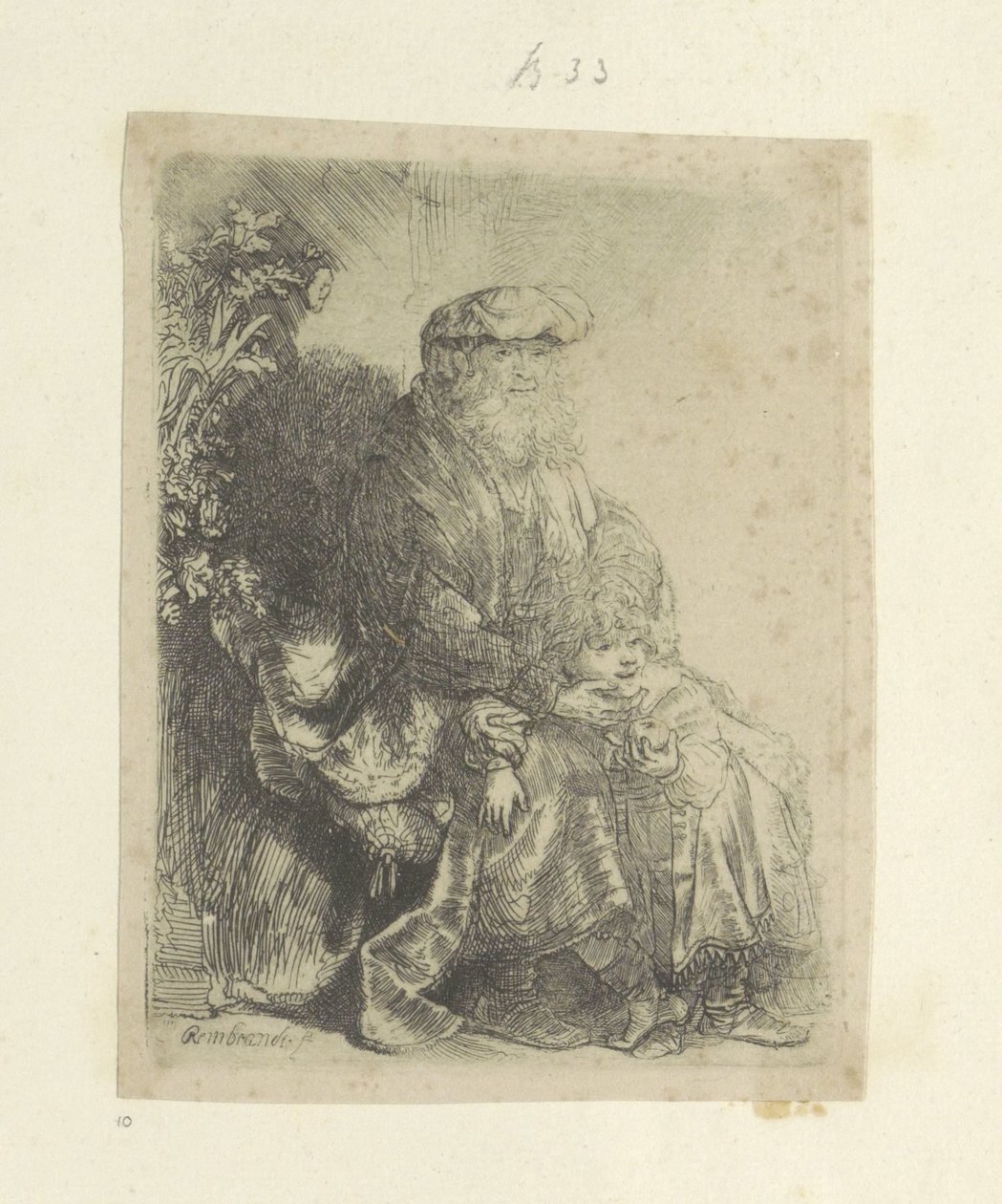 Giacobbe accarezza Beniamino da Rembrandt van Rijn