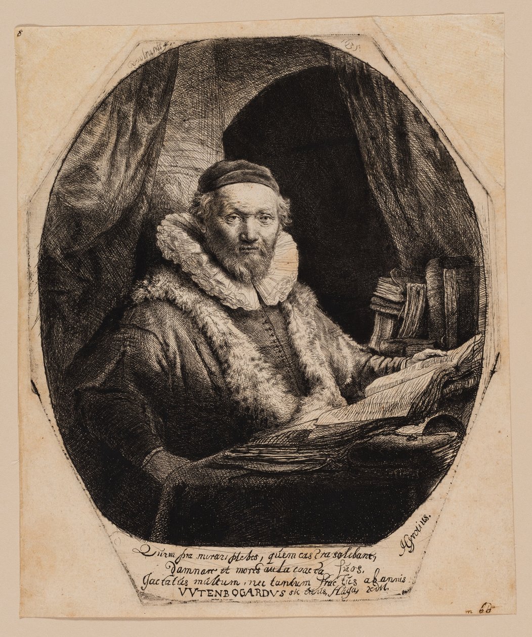 Jan Uytenbogaert, predicatore dei Rimostranti da Rembrandt van Rijn