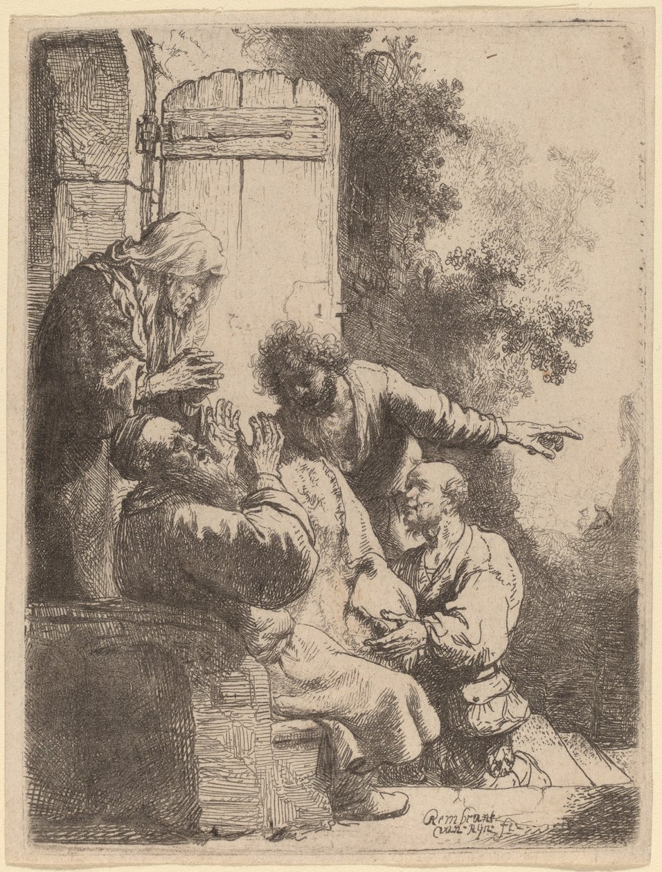 Il mantello di Giuseppe portato a Giacobbe da Rembrandt van Rijn