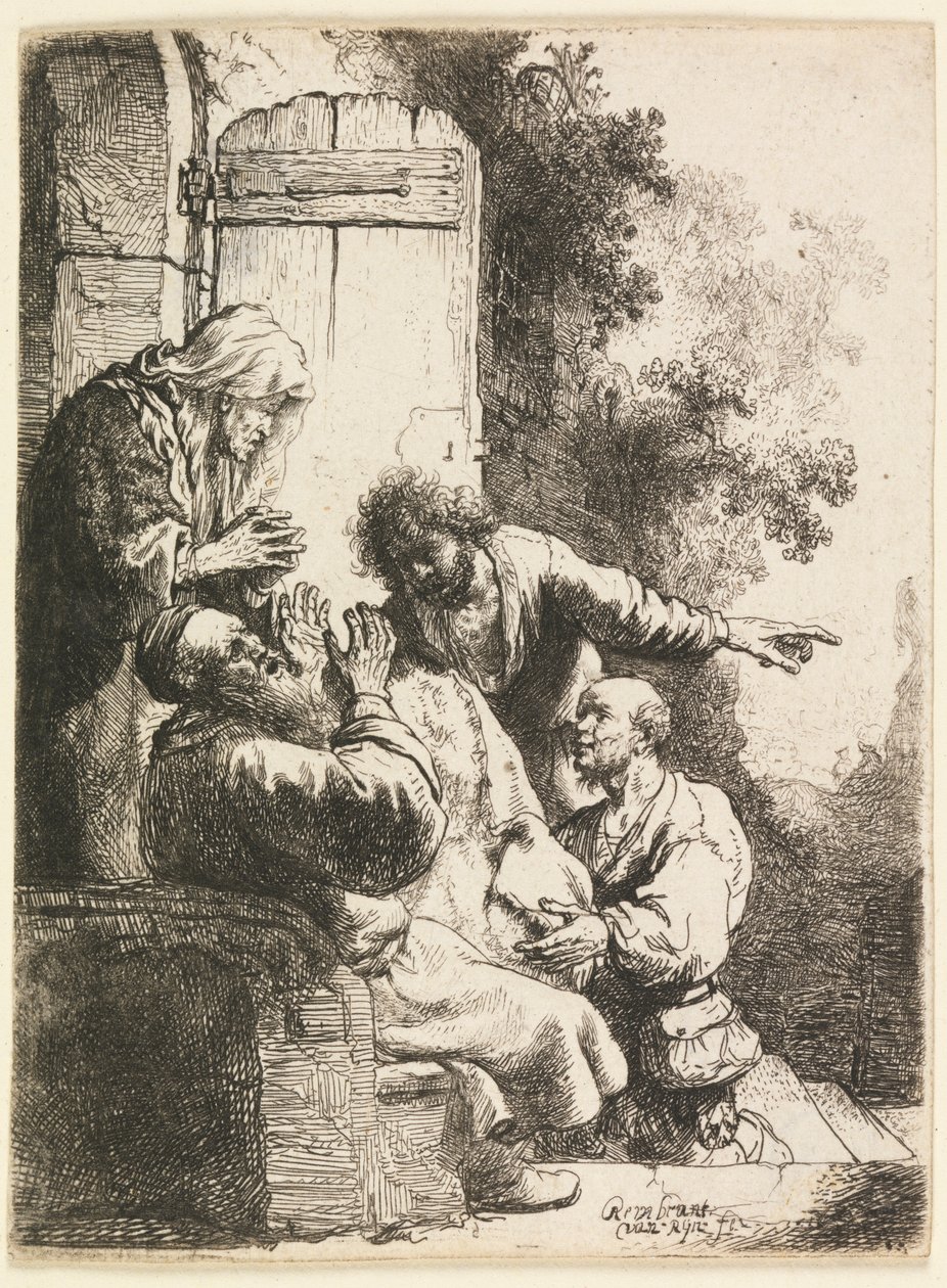 Il Mantello di Giuseppe Portato a Giacobbe da Rembrandt van Rijn