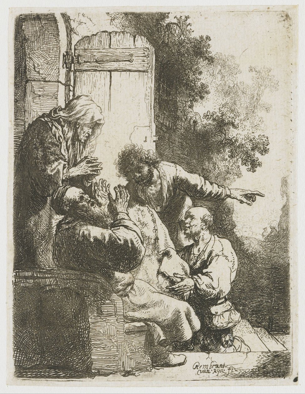 Il mantello di Giuseppe portato a Giacobbe da Rembrandt van Rijn