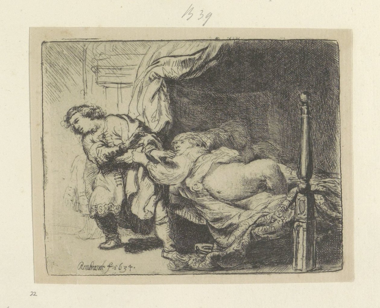 Giuseppe e la moglie di Potifar da Rembrandt van Rijn