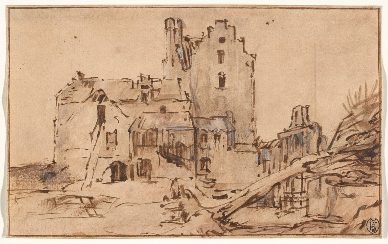 Il castello di Kostverloren in rovina da Rembrandt van Rijn