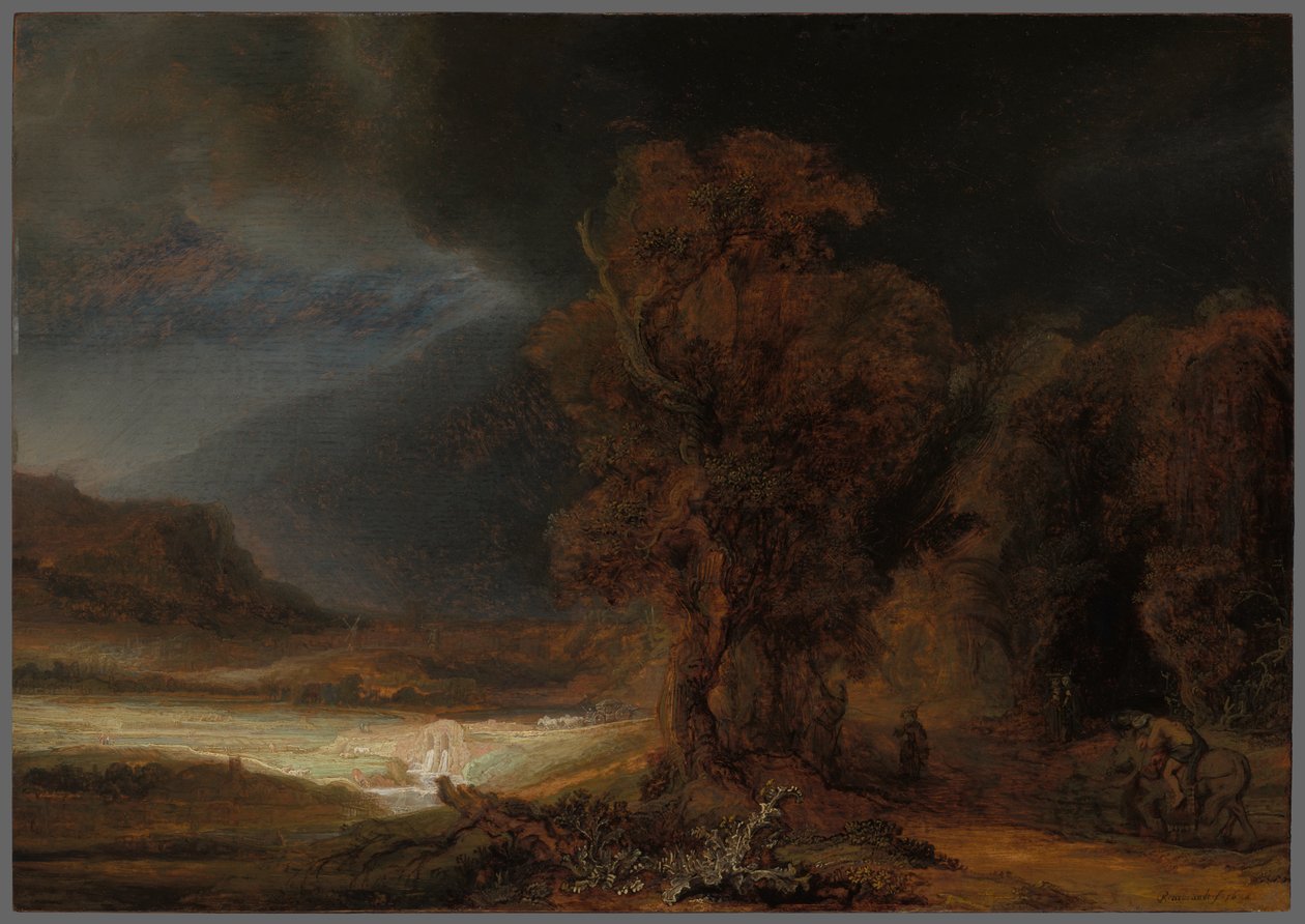 Paesaggio con la parabola del Buon Samaritano da Rembrandt van Rijn