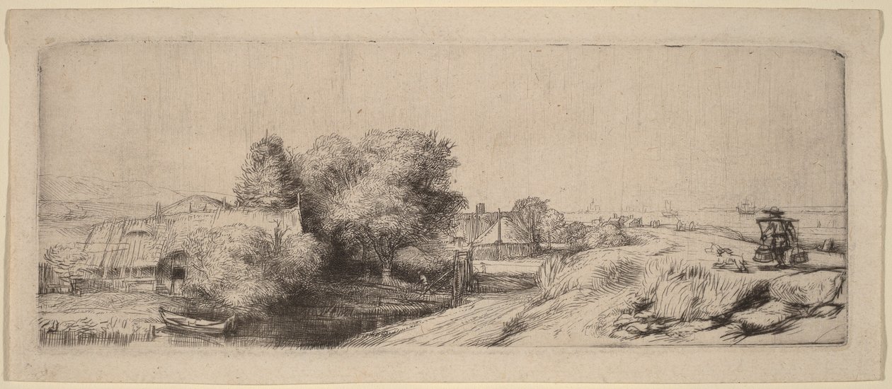 Paesaggio con un lattaio da Rembrandt van Rijn