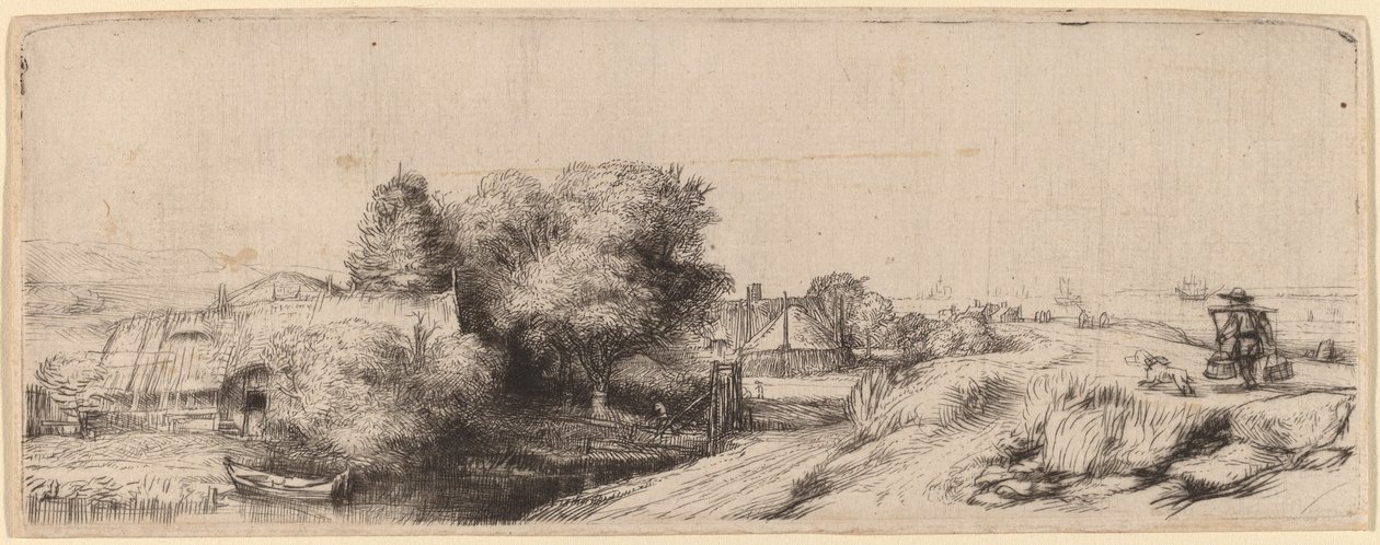 Paesaggio con un lattaio da Rembrandt van Rijn