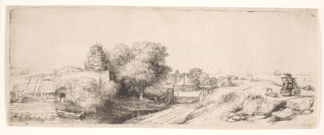 Paesaggio con un lattaio da Rembrandt van Rijn