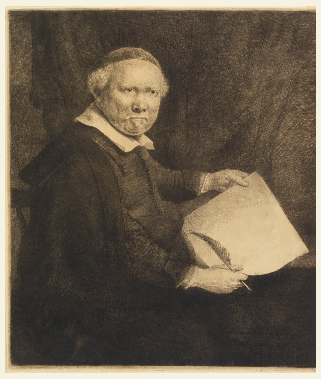Lieven Willemsz van Coppenol, maestro di scrittura (Il "Grande Coppenol") da Rembrandt van Rijn