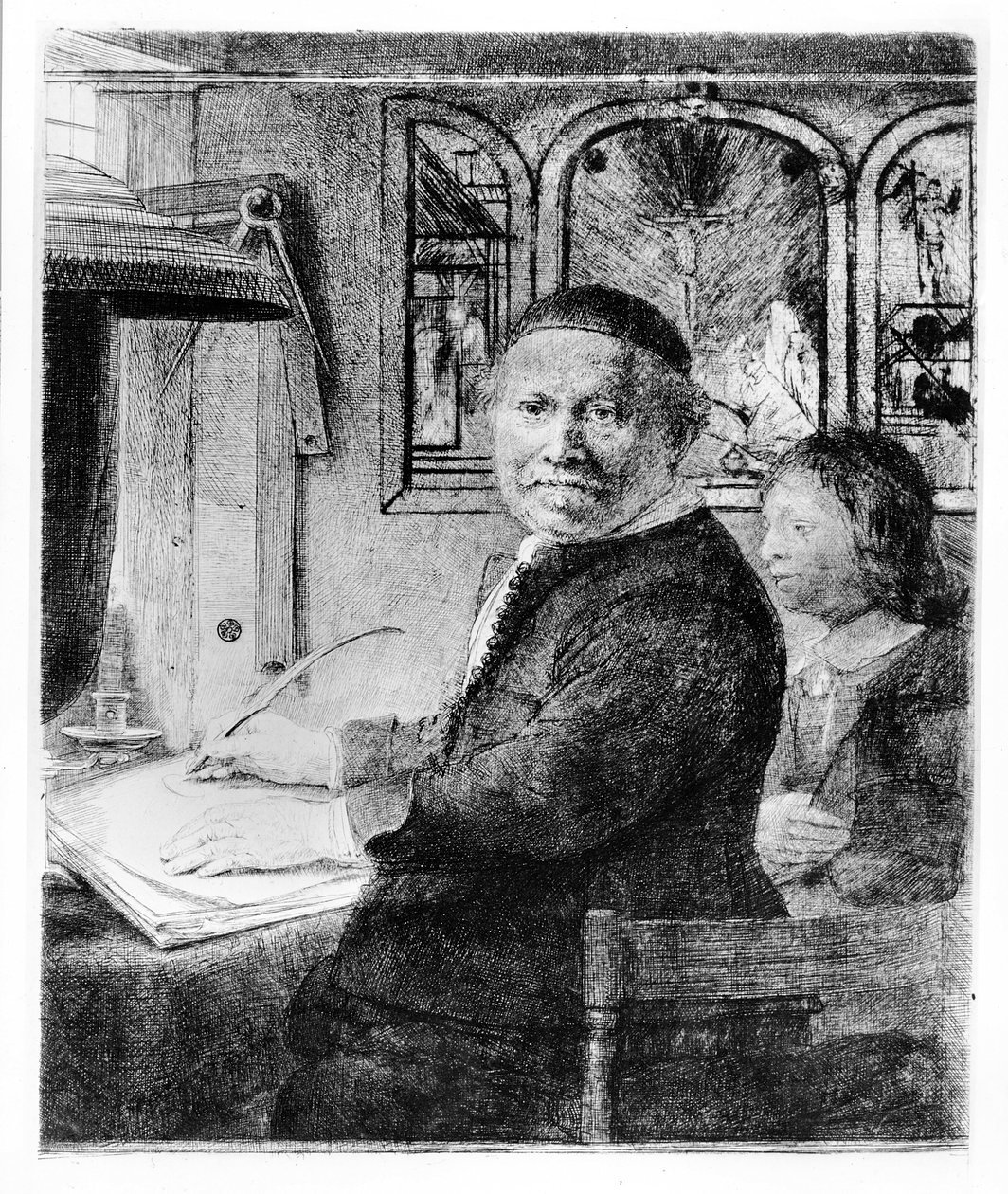 Lieven Willemsz van Coppenol, c.1658 da Rembrandt van Rijn