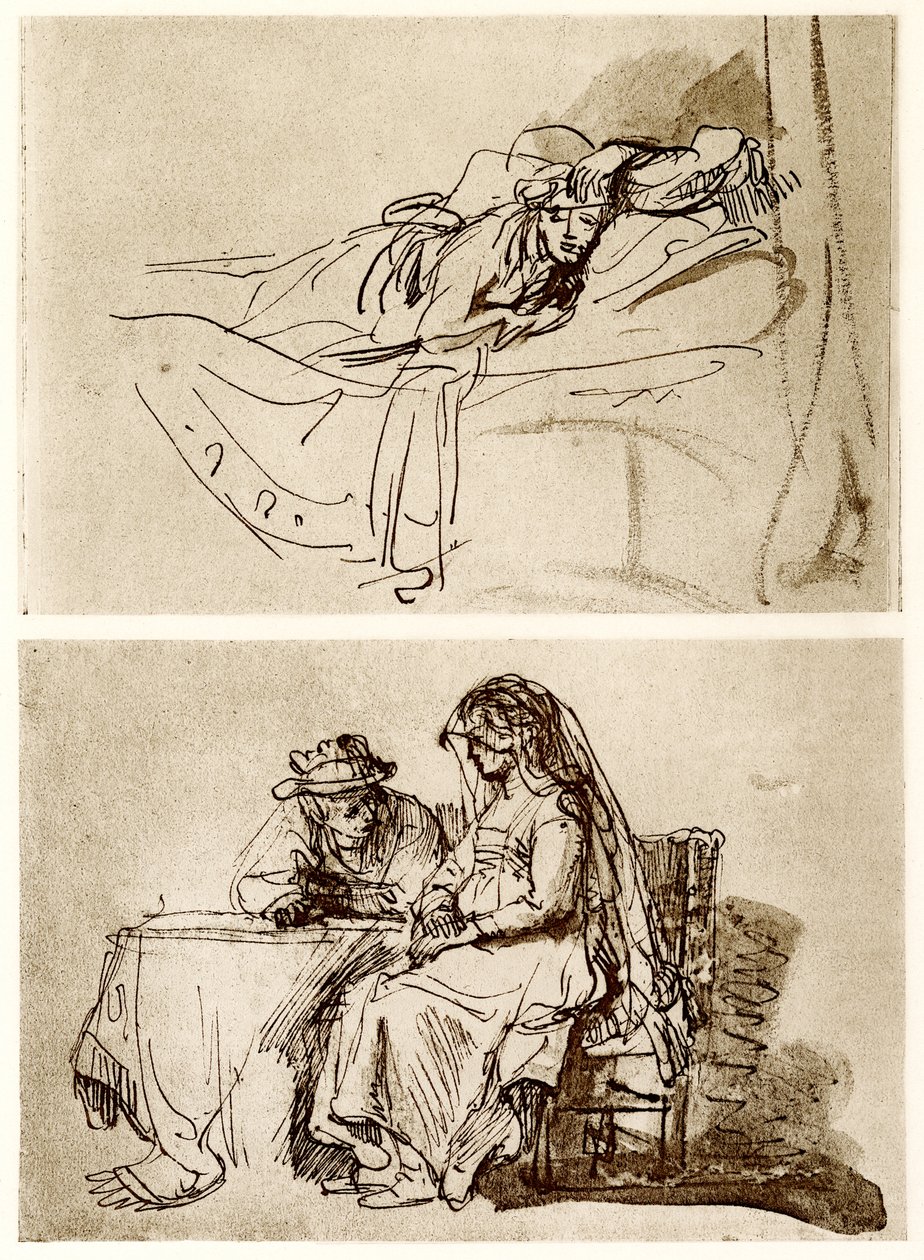 Donna sdraiata, La Conversazione da Rembrandt van Rijn