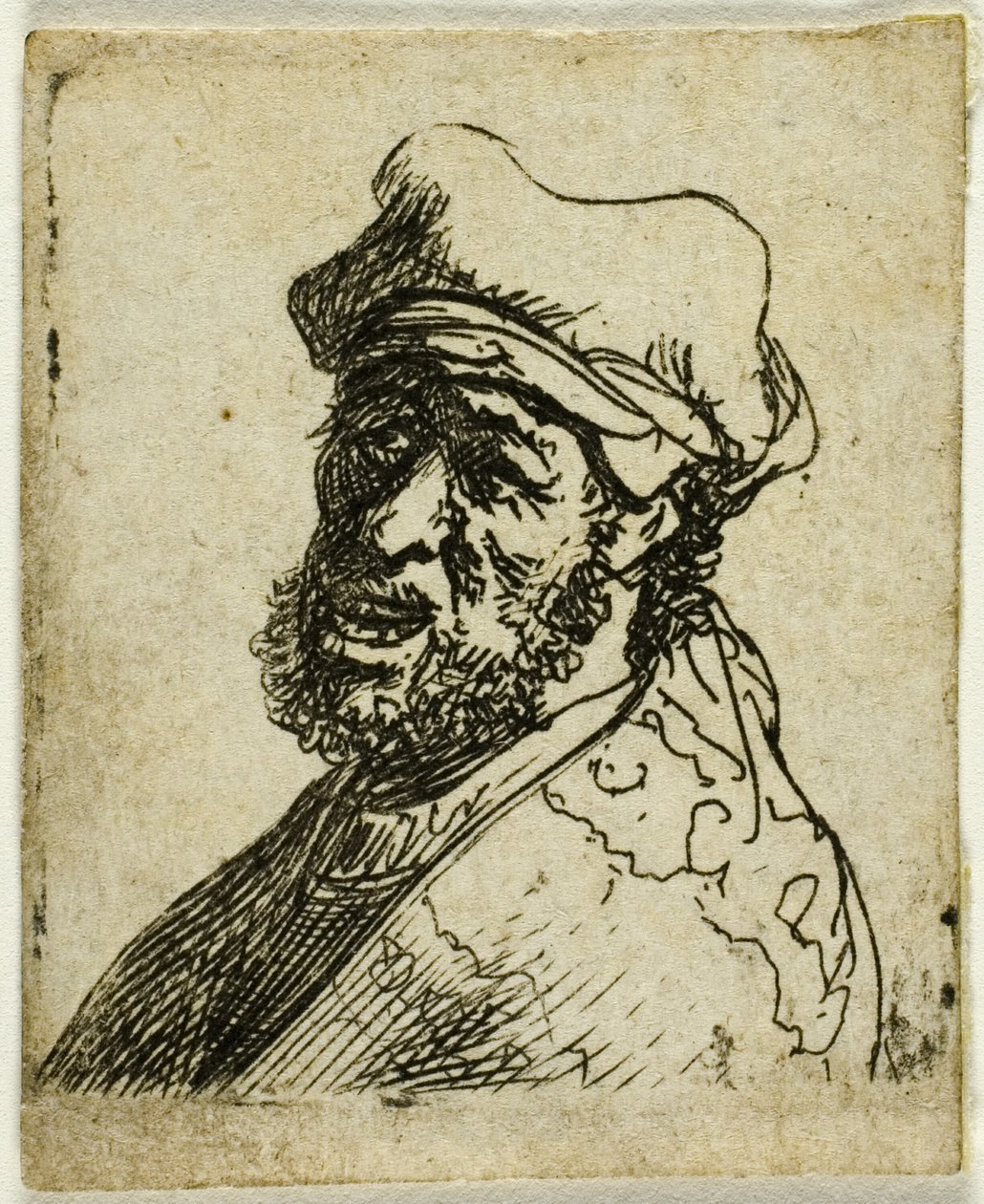 Uomo che grida, tre quarti a sinistra: busto da Rembrandt van Rijn
