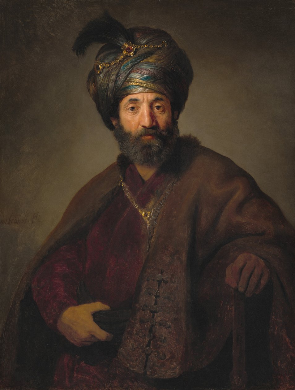 Uomo in costume orientale da Rembrandt van Rijn