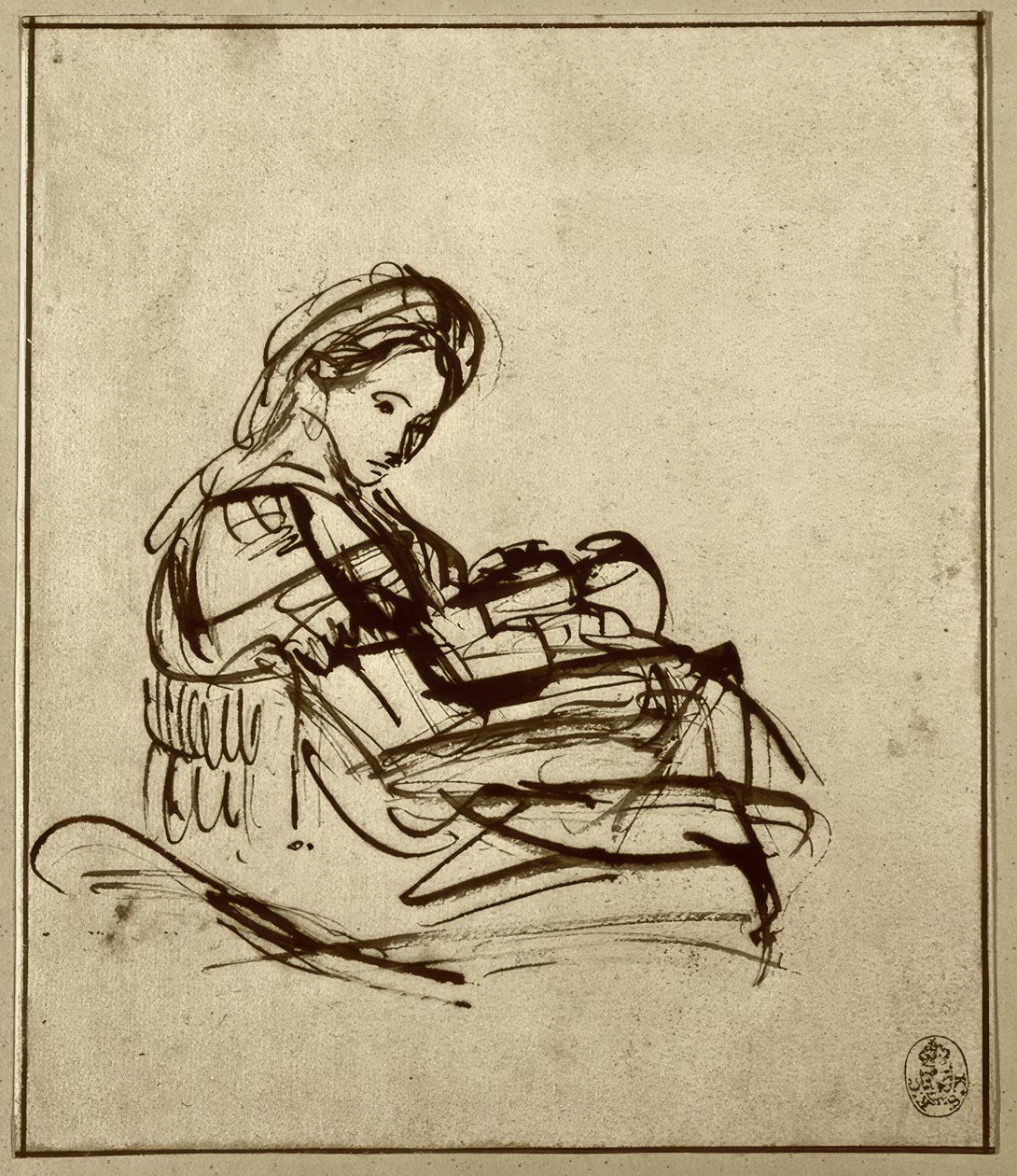 Maria con il bambino da Rembrandt van Rijn