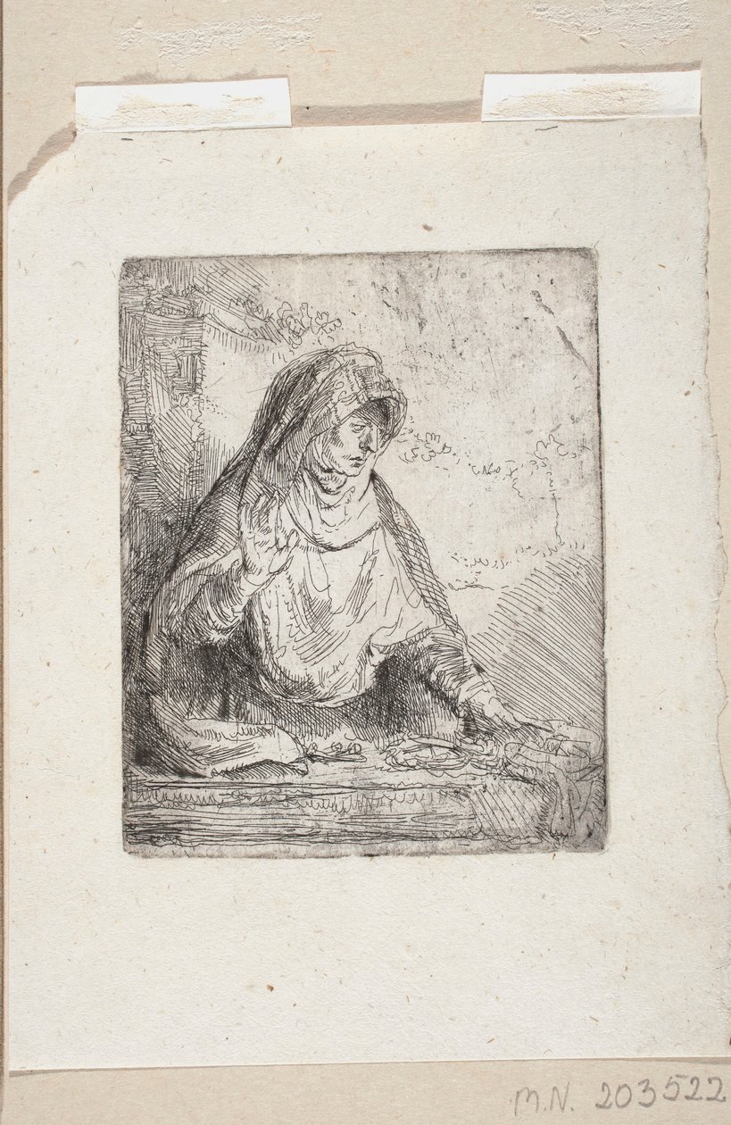 La Madonna Addolorata con gli strumenti della Passione da Rembrandt van Rijn