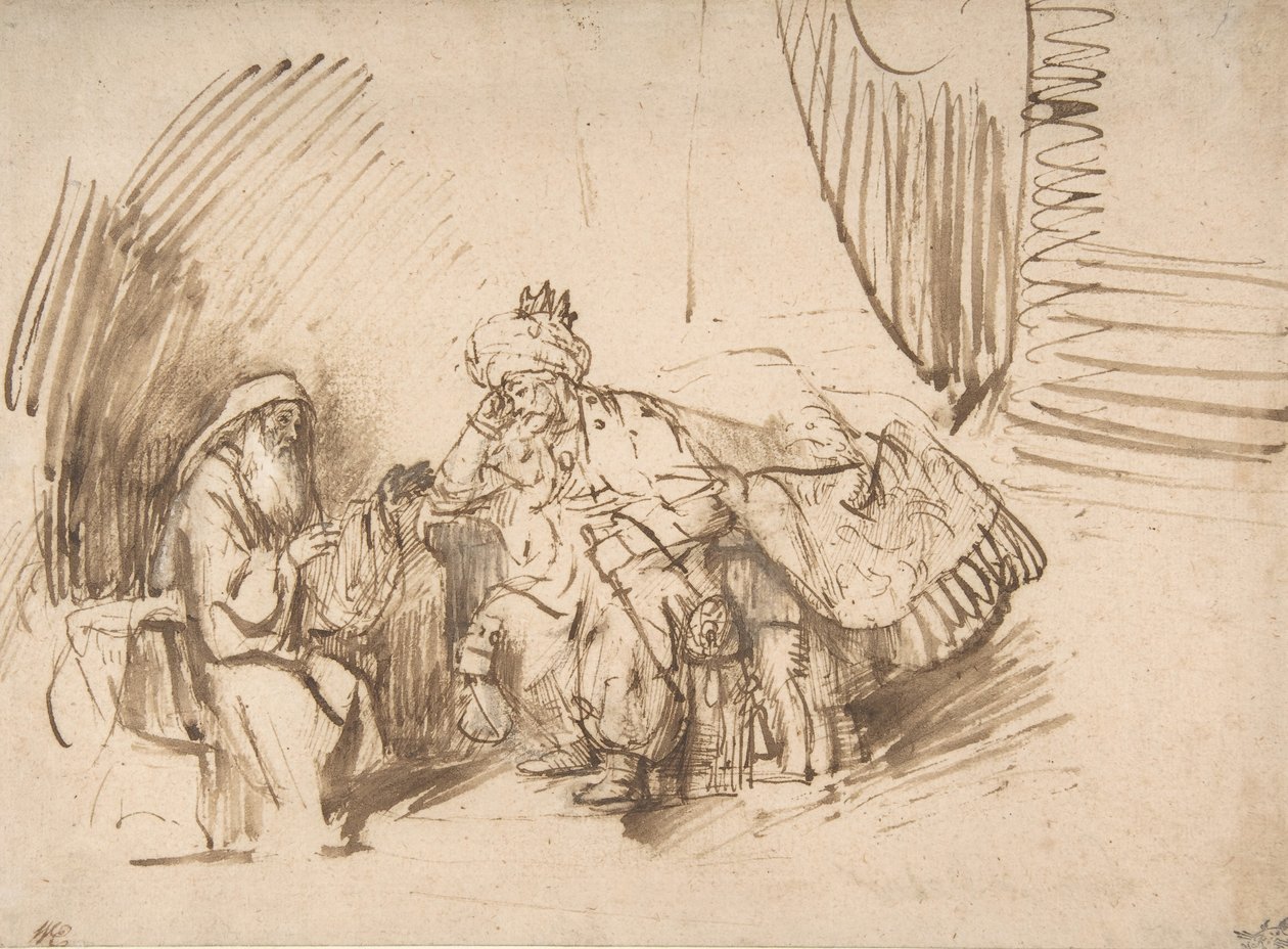 Nathan ammonisce David da Rembrandt van Rijn