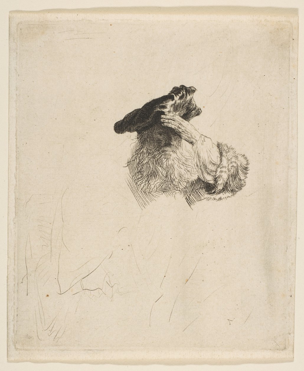 Vecchio che si copre gli occhi con la mano, ca. 1639 da Rembrandt van Rijn
