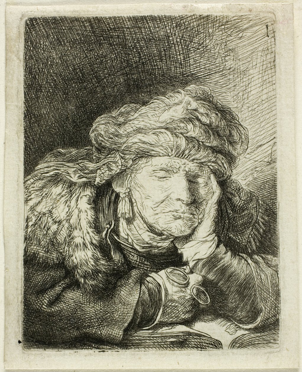 Vecchia donna che dorme da Rembrandt van Rijn