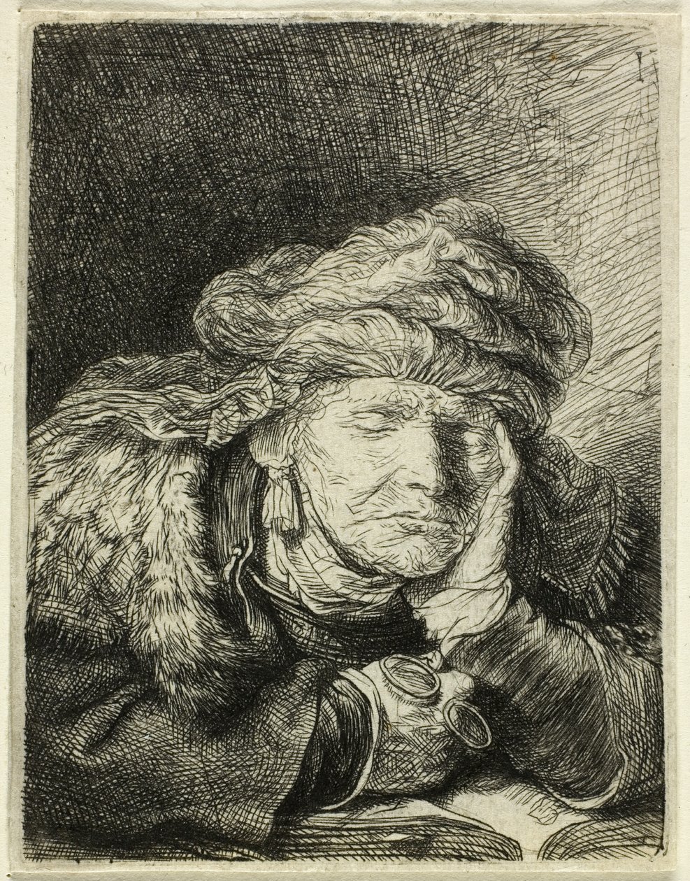 Vecchia donna che dorme da Rembrandt van Rijn