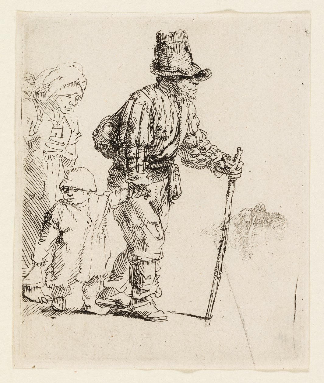 Famiglia di contadini in viaggio da Rembrandt van Rijn