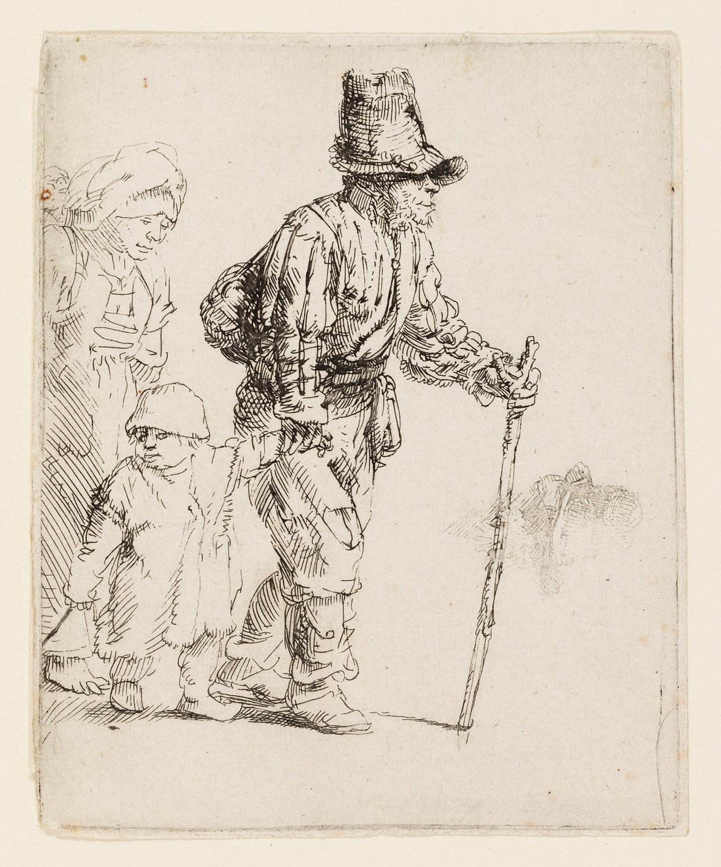 Famiglia di contadini in viaggio da Rembrandt van Rijn