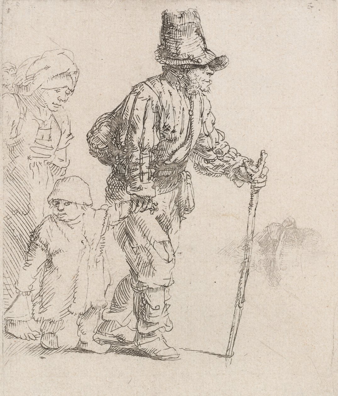 Famiglia di contadini in viaggio, c. 1652 da Rembrandt van Rijn