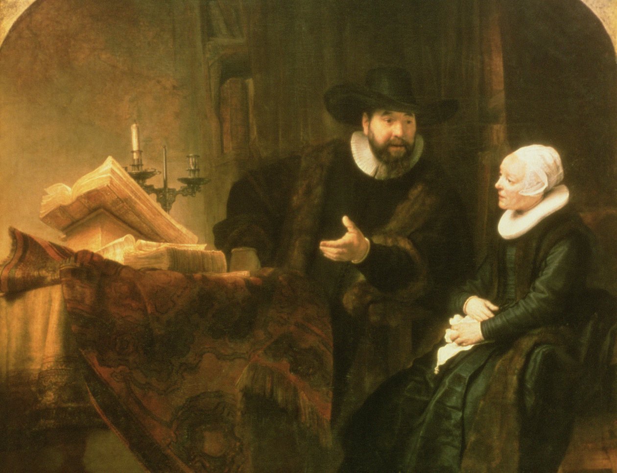 Ritratto di Cornelius Anslo e sua moglie, 1641 da Rembrandt van Rijn