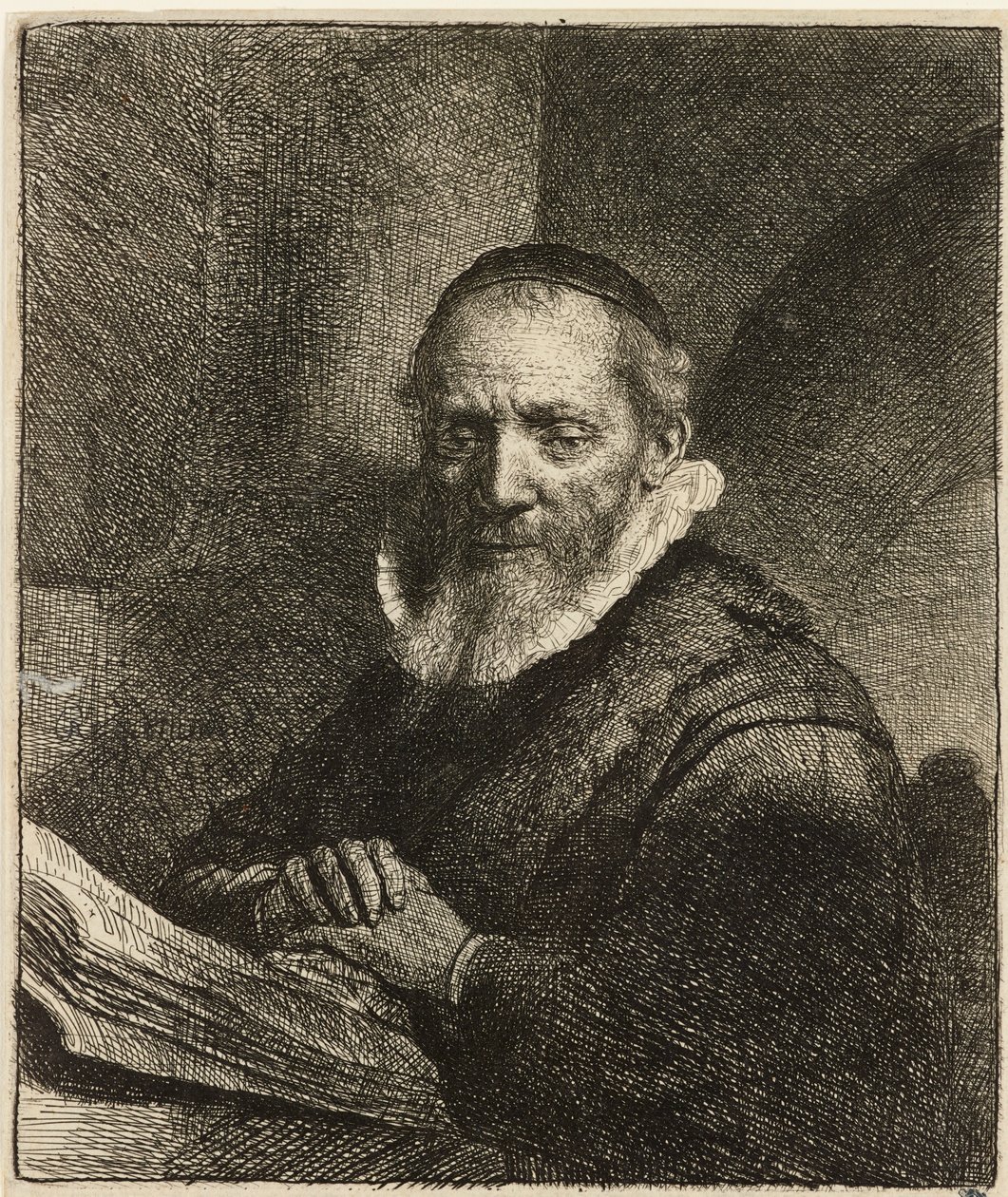Ritratto di Jan Cornelis Sylvius, predicatore da Rembrandt van Rijn