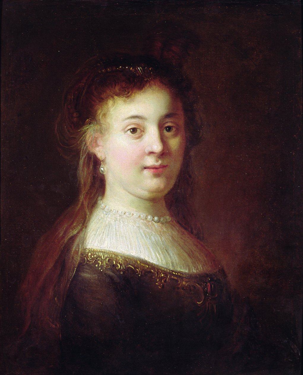 Ritratto di Saskia van Uylenburch, c.1633 da Rembrandt van Rijn