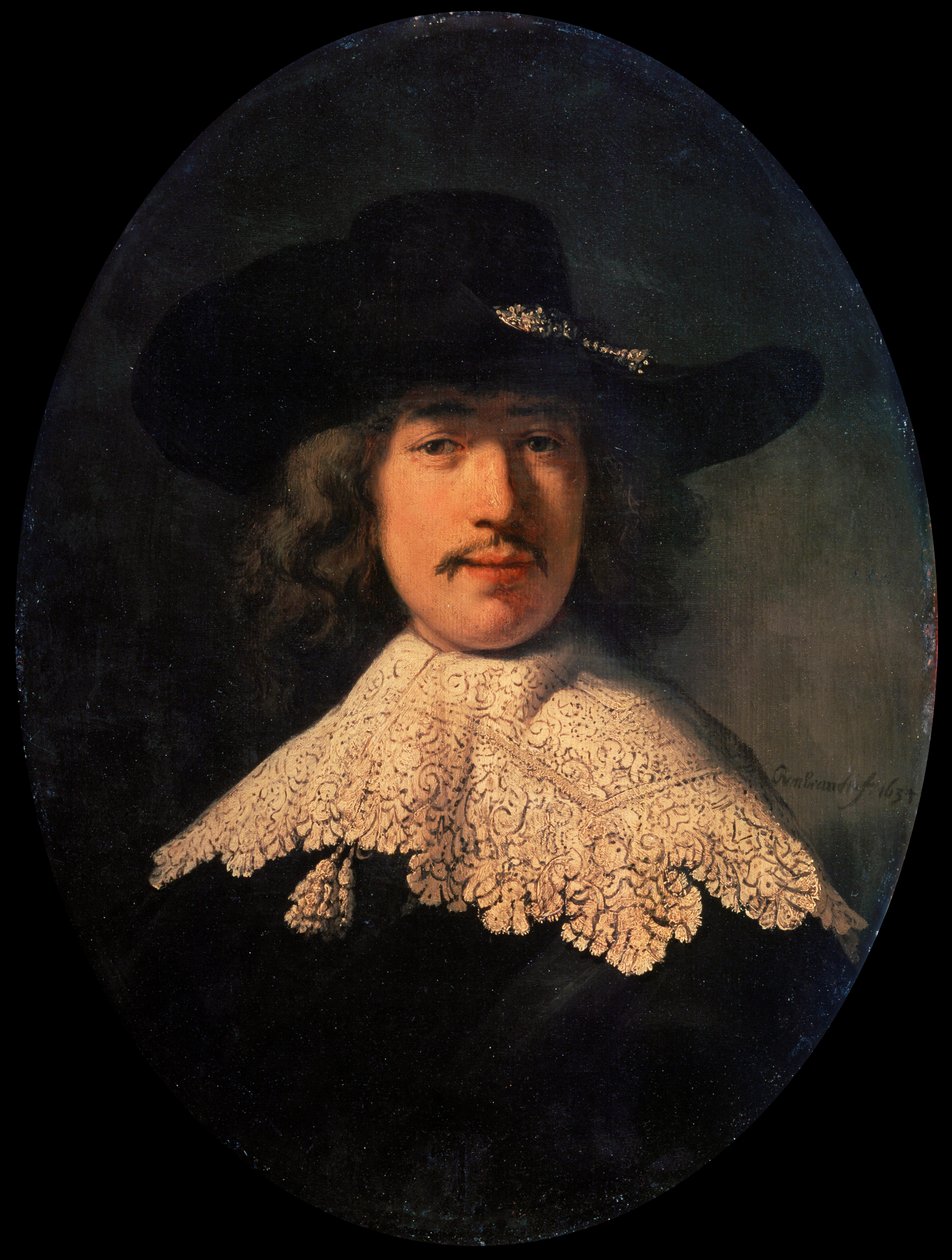 Ritratto di un giovane con colletto di pizzo, 1634 da Rembrandt van Rijn