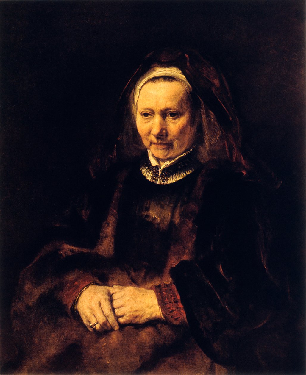 Ritratto di una vecchia donna, 17° secolo da Rembrandt van Rijn
