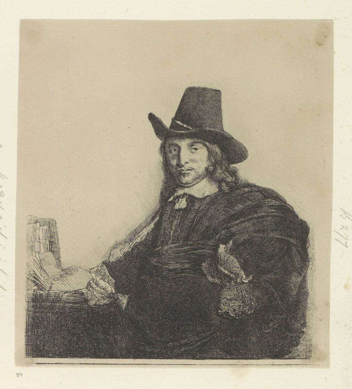 Ritratto del pittore Jan Asselijn da Rembrandt van Rijn