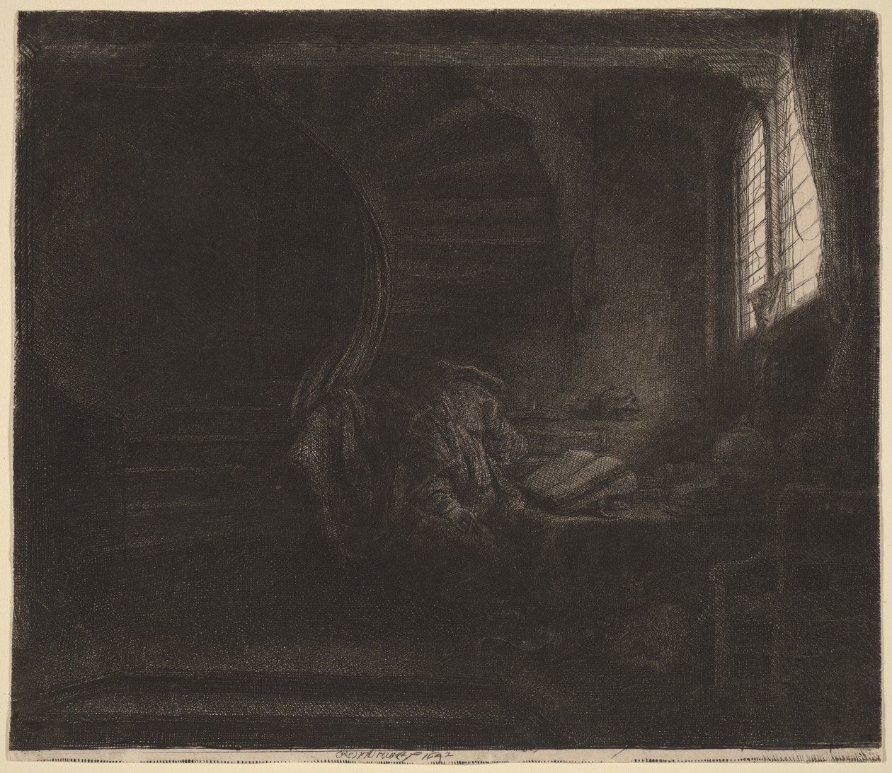 San Girolamo in una stanza buia da Rembrandt van Rijn