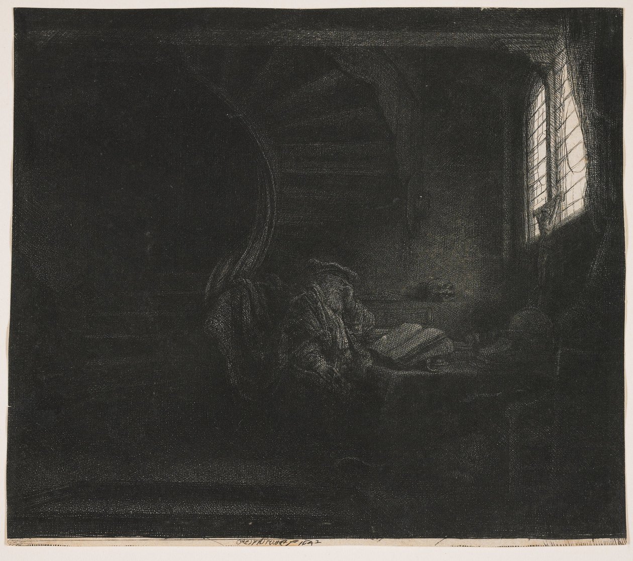 San Girolamo in una stanza buia da Rembrandt van Rijn