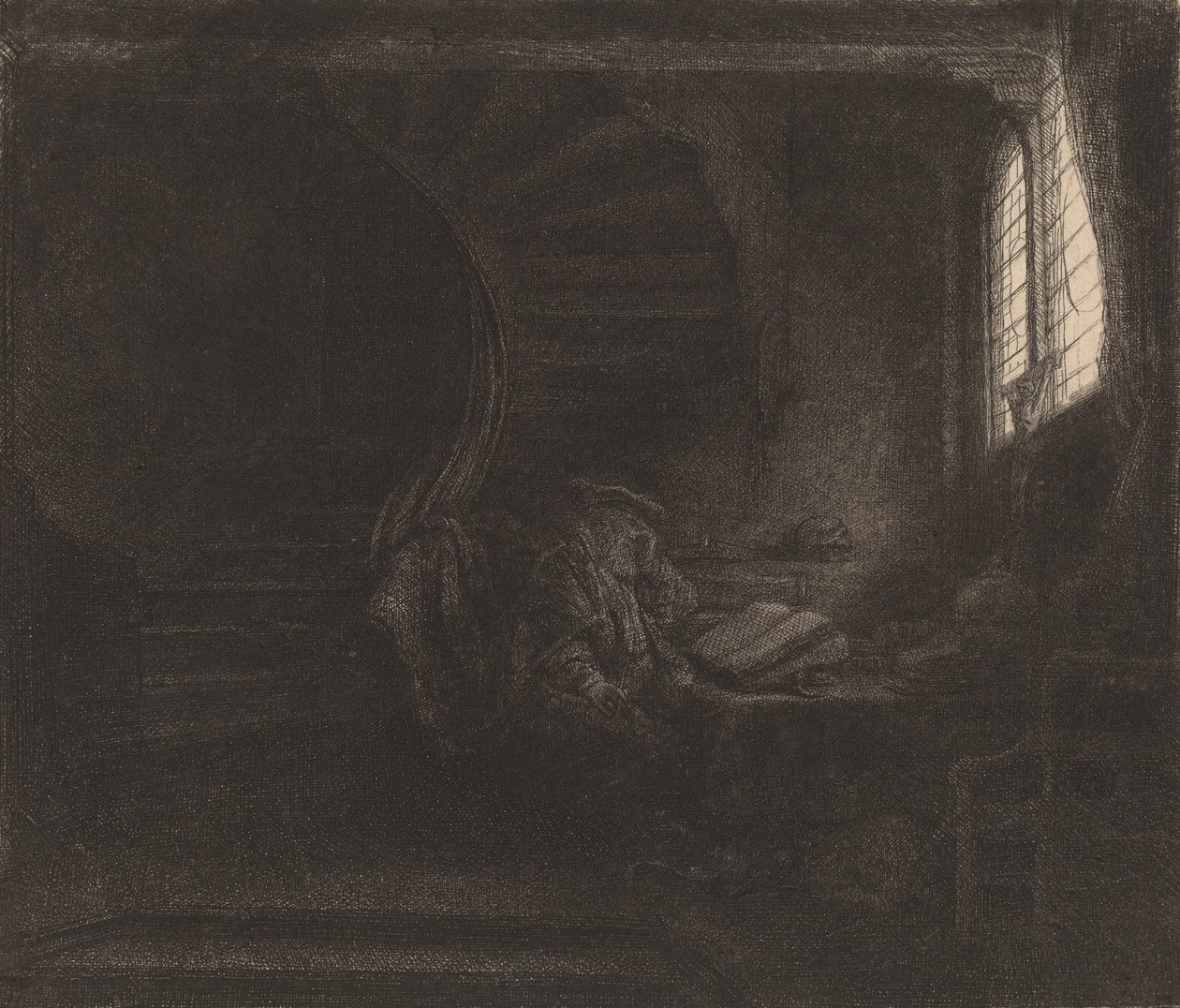 San Girolamo in una camera oscura da Rembrandt van Rijn