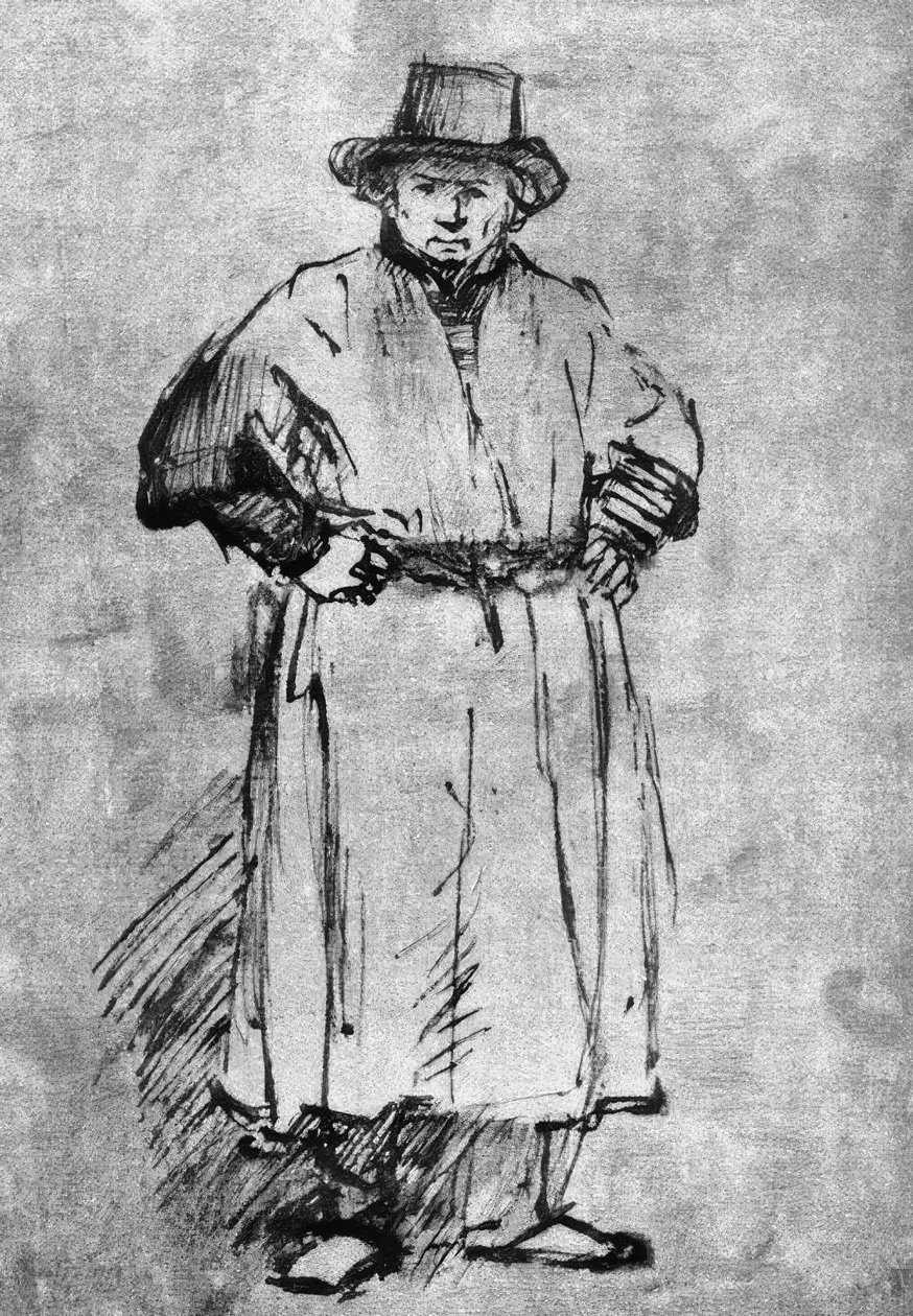 Autoritratto con mantello da pittore da Rembrandt van Rijn