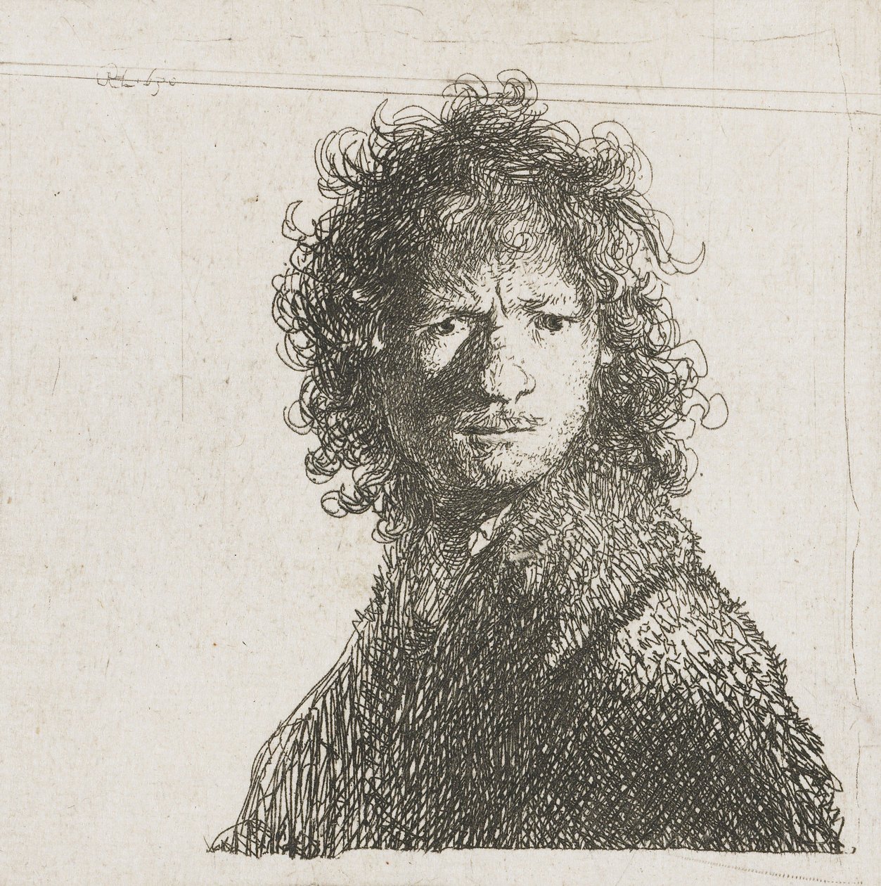 Autoritratto accigliato da Rembrandt van Rijn