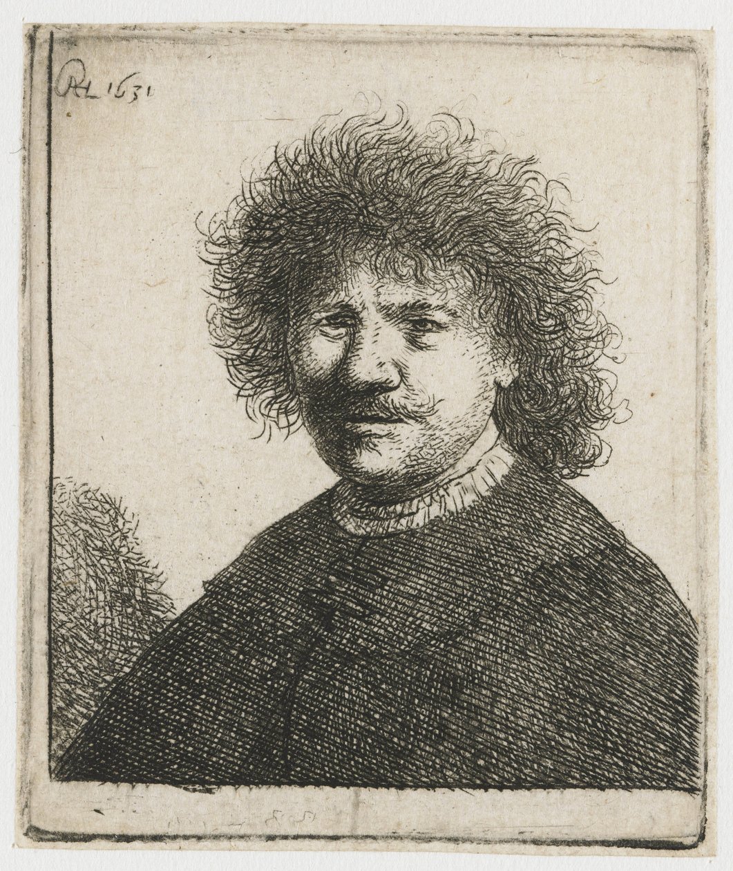 Autoritratto con mantello e colletto cadente: busto da Rembrandt van Rijn